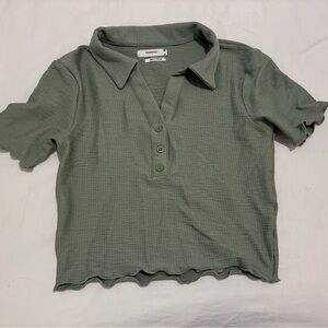 Best offer accepted, bundle and save! Reserved Green Crop Top